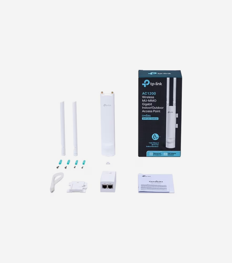 TP-Link EAP225-Outdoor Dual Band IEEE 802.11ac 1.17 Gbit/s Wireless Access Point - Outdoor - 5 GHz, 2.40 GHz