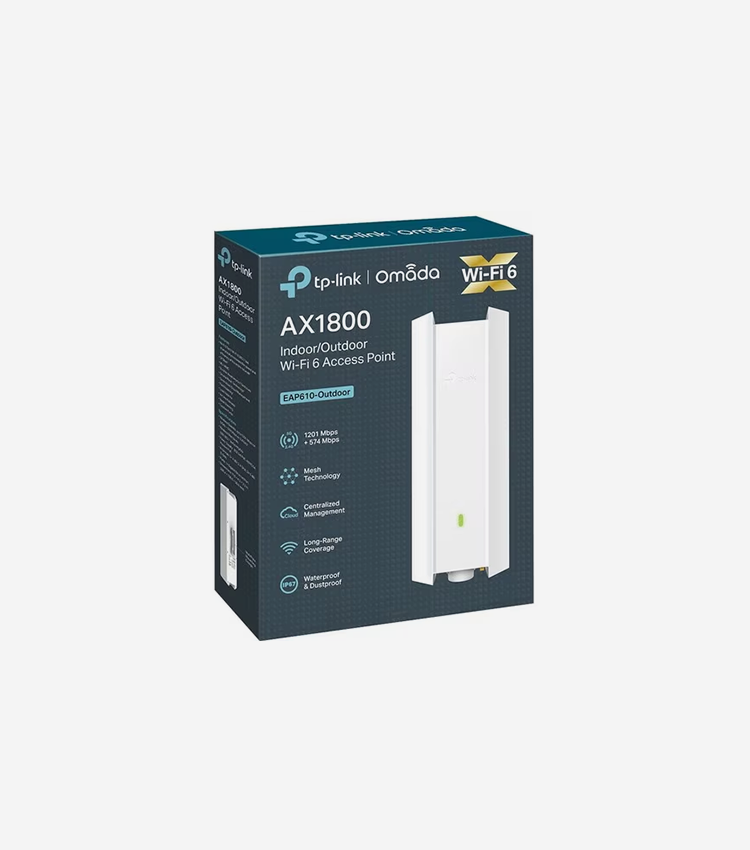 TP-Link EAP610-Outdoor Dual Band IEEE 802.11 a/b/g/n/ac/ax 1.80 Gbit/s Wireless Access Point - Outdoor - 2.40 GHz, 5 GHz