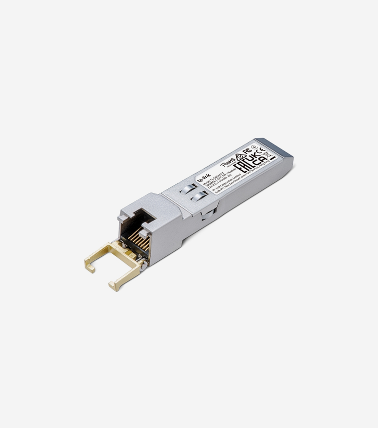 Omada 10GBASET RJ45 SFP+ ModuleSPEC: 10Gbps RJ45 Copper Transceiver, Plug and Play with SFP+ Slot