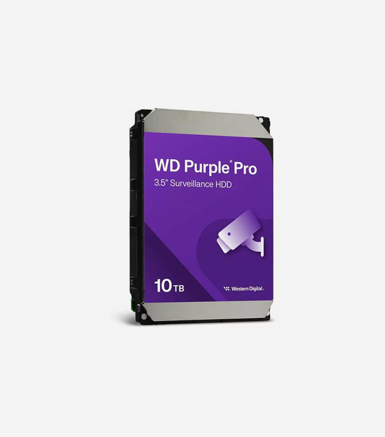 Western Digital Purple Pro WD101PURP 10 TB Hard Drive - 3.5" Internal - SATA (SATA/600) - Conventional Magnetic Recording (CMR) Method