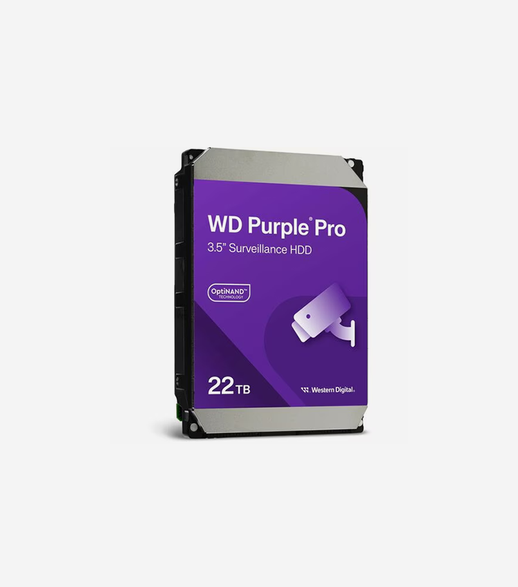 WD Purple Pro WD221PURP 22 TB Hard Drive - 3.5" Internal - SATA (SATA/600)  - 7200rpm - 5 Year Warranty