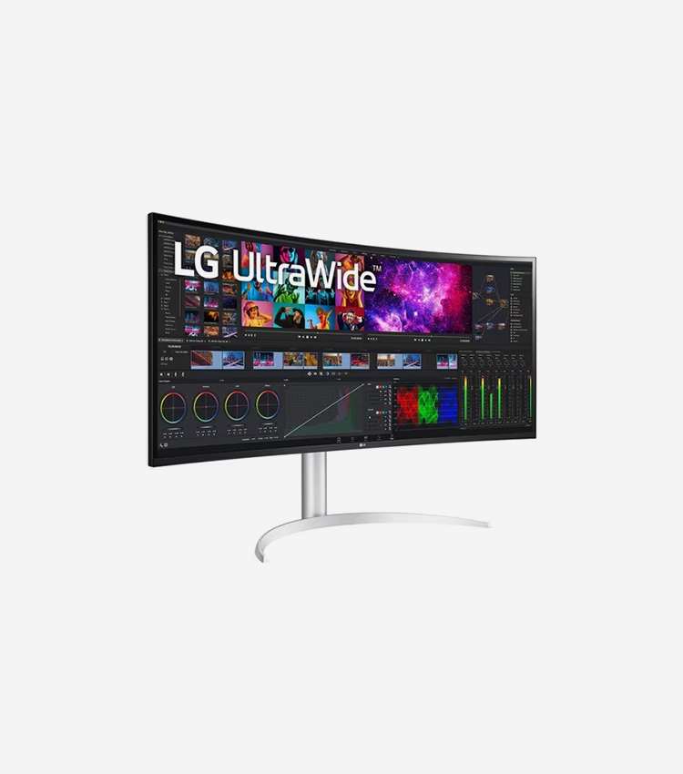 LG 40WP95C-W 40" Class 5K2K WUHD Curved Screen LCD Monitor - 21:9 - Silver - 39.7" Viewable
