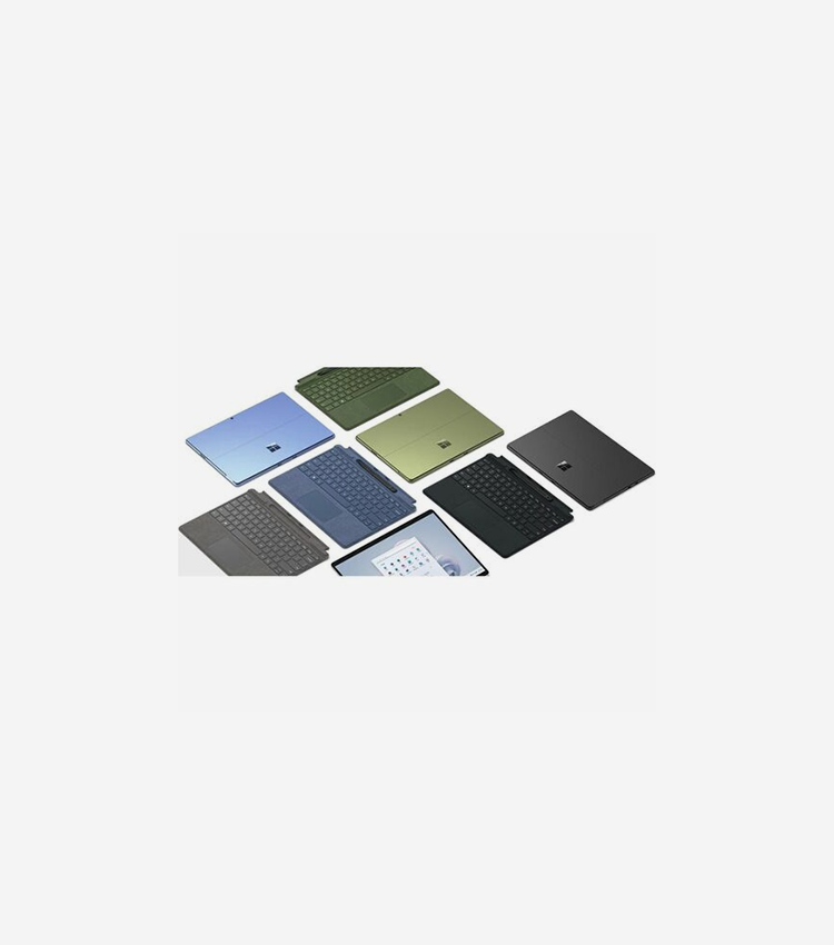 Microsoft Surface Pro Signature Keyboard - Cable Connectivity - Proprietary Interface - Multimedia Hot Key(s), Screen Brightness Hot Key(s)  - Sapphire