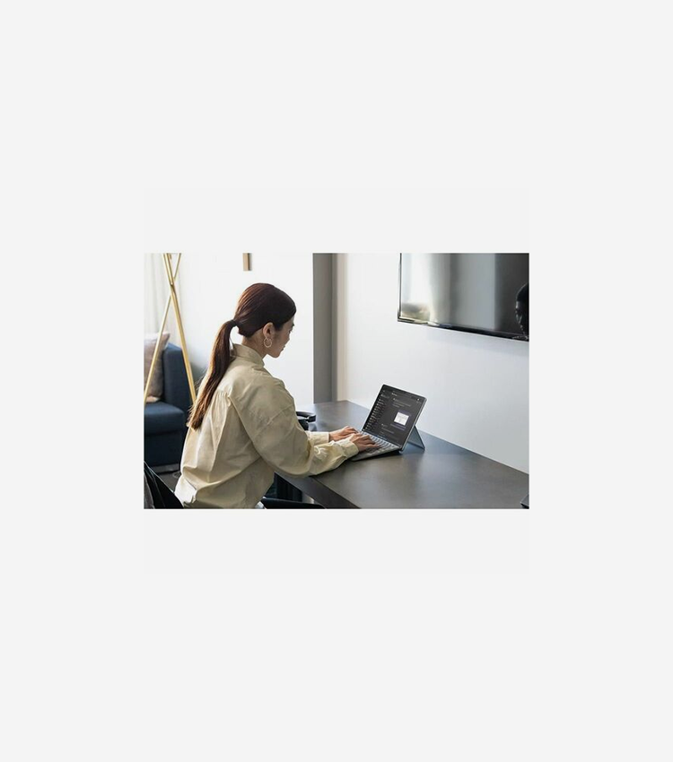 Microsoft Surface Pro Signature Keyboard - Cable Connectivity - Proprietary Interface - Multimedia Hot Key(s), Screen Brightness Hot Key(s)  - Sapphire
