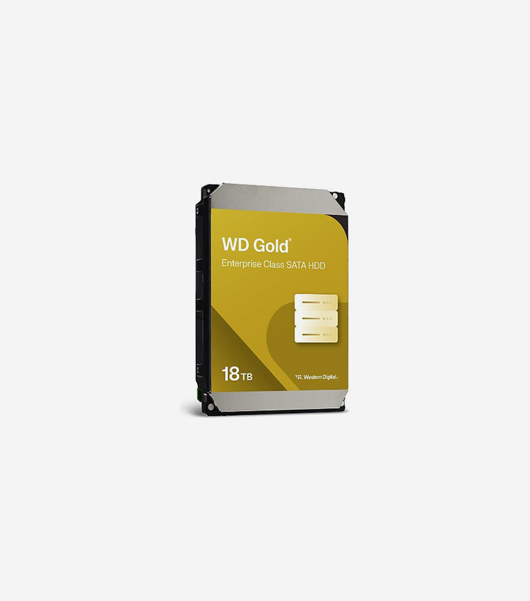 Western Digital Gold WD181KRYZ 18 TB Hard Drive - 3.5" Internal - SATA (SATA/600) - Server, Storage System Device Supported