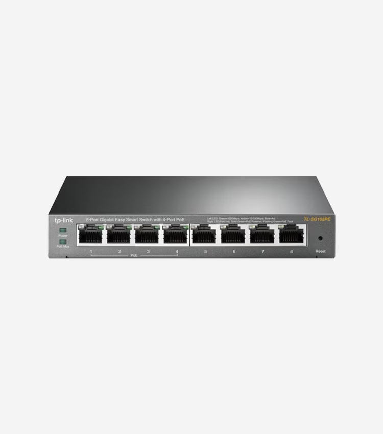 Tp-link 8-port Gigabit Easy Smart Switch With 4-port Poe - 8 Ports - Manageable - Gigabit Ethernet