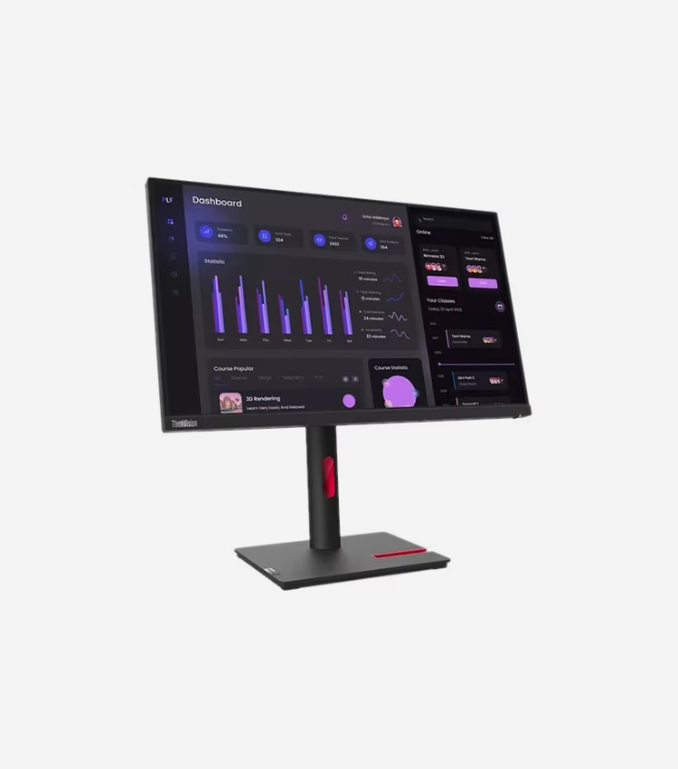Lenovo ThinkVision T24i-30 24" Class Full HD LCD Monitor - 16:9 - Raven Black - 23.8" Viewable - In-plane Switching (IPS) Technology