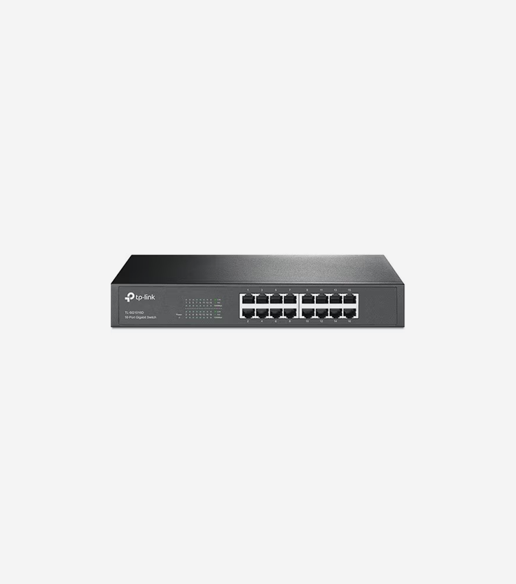 TP-Link TL-SG1016D 16-Port Gigabit Desktop Switch - 16 Ports - Gigabit Ethernet, Fast Ethernet