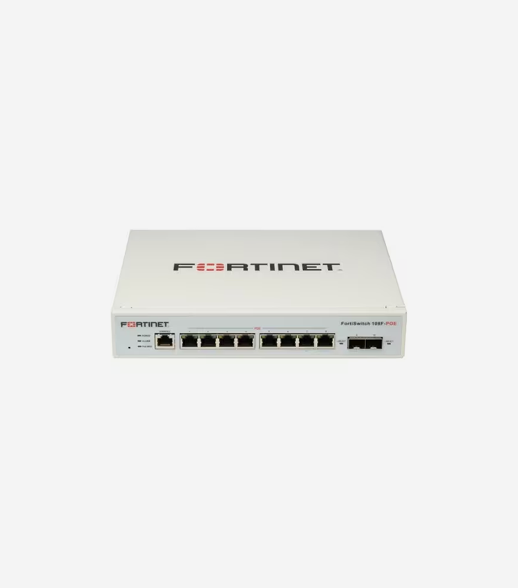 Fortinet FortiSwitch 108F-POE Ethernet Switch - 8 Ports - Manageable - Gigabit Ethernet - 10/100/1000Base-T