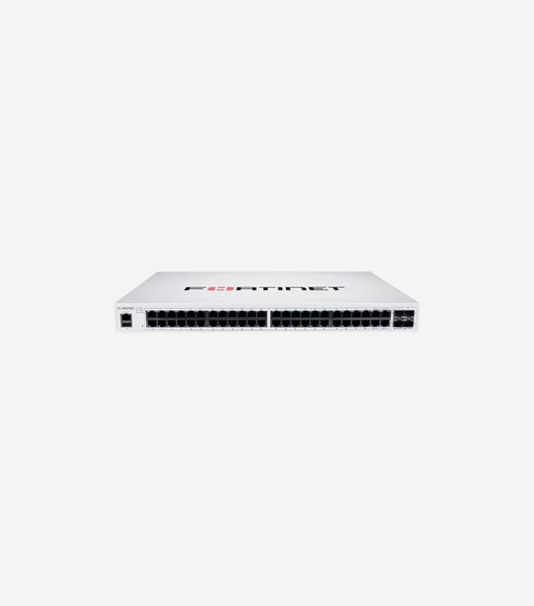 Fortinet FortiSwitch FS-148F-FPOE Ethernet Switch - 48 Ports - Manageable - Gigabit Ethernet, 10 Gigabit Ethernet
