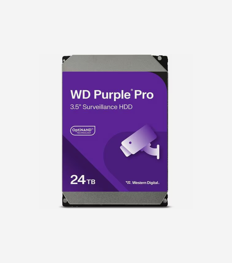 WD Purple Pro WD240PURP 24 TB Hard Drive - 3.5" Internal - SATA (SATA/600)  - Purple  Storage System