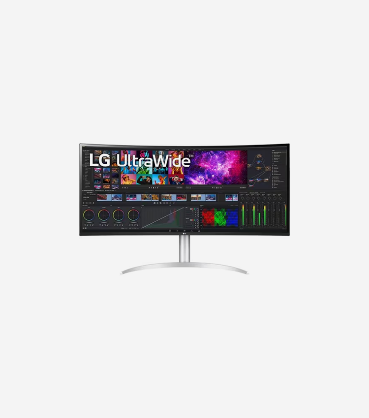 LG 40WP95C-W 40" Class 5K2K WUHD Curved Screen LCD Monitor - 21:9 - Silver - 39.7" Viewable
