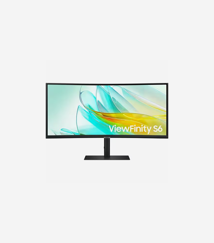 Samsung ViewFinity S6 S34C654UAN 34" Class UW-QHD Curved Screen LCD Monitor - 21:9 - Black - 34" Viewable