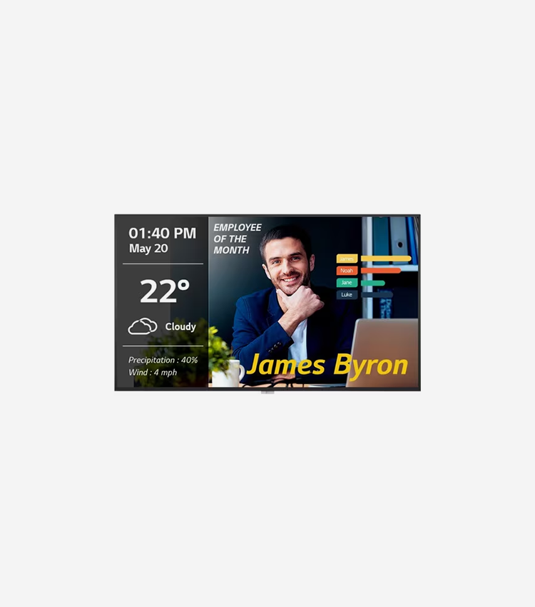 LG 55UM3DF-B Digital Signage Display - 55" (1397 mm) LCD - 3840 x 2160 - 350 cd/m² - 2160p  - Black